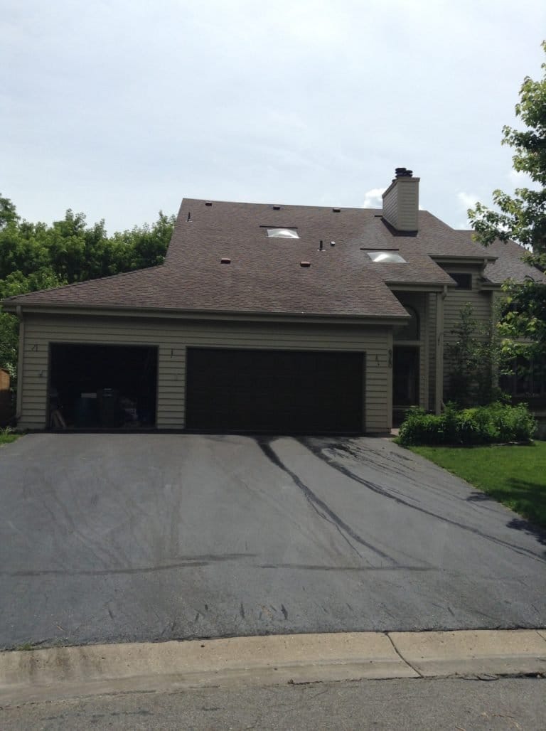 After roof pressure washing