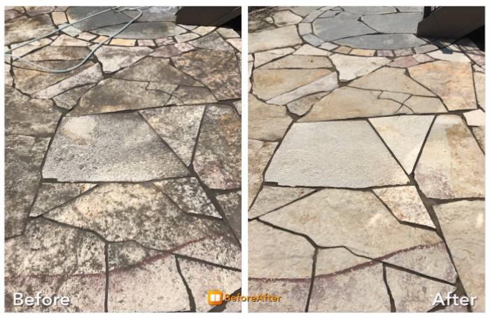 Before and After Concrete Floor Best Pressure Washing