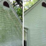 before and after vinyl siding cleaning